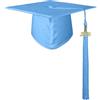 Generico Tocco laurea Cappelli per Bambini Cappello Laurea Kindergarten Graduation Caps con Frangia Unisex per Cerimonia Diploma Asilo con 2026 ciondolo rimovibile dell'anno in oro (IT, Testo, S, blue)