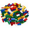 Q-Bricks Set di 200 mattoncini da costruzione 2 x 4 per bambini, colori di base colorati misti, compatibili con i principali marchi, mattoncini da costruzione a morsetto, prodotti nell'UE