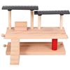 Yardwe Piattaforma della Stazione Ferroviaria in Legno a Due Piani per Ragazzo Ragazza, Giocattolo Creativo per Scene Ferroviarie Fai da Te, Accessorio Divertente per Gioco Educativo