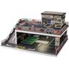 Ysyqkn Modello Auto Espositore Base Parcheggio Diorama Veicoli Scatola Esposizione PVC Illuminazione LED Adatto per Collezionisti, Autolavaggio
