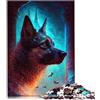 BUBELS Puzzle da 1000 pezzi per adulti, cane da pastore tedesco, favola premium, tavola 100% riciclata, staycation, kill time, 26 x 38 cm