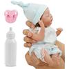 YIHANGG Realistico Mini Bambola Bebe Reborn Morbido Corpo Intero in Silicone Solido Bambola Neonata Dimensione Palmare Bambino Compleanno Natale Regali Collezioni(6 inch/15 cm,A)