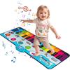 COSTWAY Tappetino Musicale, 24 Tasti Tappeto Pianoforte con 8 Suoni, Giocattolo Educativo per Bambini 1+ Anno, Regalo per Ragazzi (120 x 47 cm)