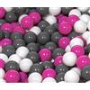 Velinda Completo di 300 Palline di plastica, Gioco per Bambini, Prima Infanzia, O 7cm (Colori delle Palline: Bianco, Rosa, Grigio)