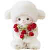 Generico Peluche Agnello Floreale, Simpatico Bouquet di Fiori a Mano Pecorella con Cappello Rimovibile, Peluche Fai da Te Animali di Peluches Regalo per Donne, Fidanzata, Decorazione da Scrivania