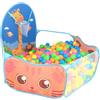 AZIDWERYQ Piscina per Palline per Bambini, Pieghevole, in Schiuma, con canestro da Basket, Robusta e Resistente agli Strappi, per casetta da Gioco per Bambini, per Gattonare, Palline Non Incluse, per