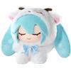 Xinchangda Miku Peluche Figura Anime Miku Cuscino in Peluche PP Cotone Ciondolo Portachiavi Carino Carino Anime Zaino Charm Cartoon Mini Plushies Cuscino Divano Auto Decor