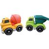 Lexibook, Bio Toys, Set di macchinine parzialmente in Fibra di Grano, Camion betoniera e camioncino, Giallo, Arancione, Verde, BIOC07