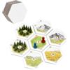 NBEADS 24 pezzo di Tessere Esagonali per Gioco Da Tavolo, Carte Da Gioco Esagonali Vuote Carta Vuota Esagonale Carta Bianca Esagonale per Giochi Fai Da Te In Famiglia Progetto Decorazione Della Casa
