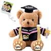 JABECODIFA Regalo Laurea per lei Orsacchiotto Personalizzato con Testo Foto, Orsetto di Peluche con Cappello Laurea come Regali Personalizzati per lui Regalo Laurea per lei (40cm)
