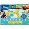 Mattel Games - Scrabble Junior Disney, Il Gioco da Tavolo delle Parole Crociate con 2 Giochi in 1, Tabellone a 2 Lati con Immagini dei Personaggi Disney, per Bambini 6+ Anni, HFK22