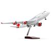 QIYUMOKE VAA 1/160 747 - Aereo britannico con supporto per Boeing 747-400, kit di aerei prefabbricati per adulti (17 pollici L) appassionati di aviazione, regali di aereo