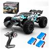 X-Verse 16102PRO 70KM/H Auto radiocomandata senza spazzole, 1:16 RC Auto Alta Fuoristrada Auto da Corsa, 4 WD Impermeabile RC Truggy RC Truck per adulti (3 batterie, blu)