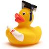 Duckshop Divertente Papera da Bagno accademica con Diploma - paperella con Cappello da Dottore - Regalo per esami Laurea, università Universitaria
