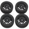 Culnflun 1/10 RC Pneumatico per Pneumatico per Carrello in plastica Piatta in Gomma Sostituzione Tamiya TT01 TT02 XV01 (Black)