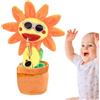 Generico Girasole Che Canta E Balla, Giocattolo Di Girasole Che Balla,Glowing Ripete Quello Che Dici Peluche - Canzone Di Buon Compleanno, Regalo Musicale Divertente Con 200 Canzoni, Bomboniere Per Bambi