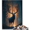 BUBELS puzzle 1000 pezzi per adulti Mitico terra Cervo Puzzle in legno per adulti Regali 50x75cm