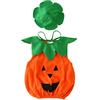 Wesaloes Costume da Zucca Halloween per Neonato - Simpatico Vestito Non Tessuto Con Cappello A Cuffia (Orange, 0-6 Months)