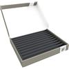 Feldherr Storage Box FSLB040 per modellini di Locomotive, Carri e Veicoli ferroviari - 10 Slot per scartamento Z - Verticale, Amount:1 PCS.