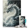 LKASGCBY Puzzle da 1000 pezzi per adulti Drago bianco tra le nuvole Gioco impegnativo e gioco in famiglia perché è ideale come regalo per tutta la famiglia 52x38cm
