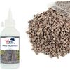 WWS War World Scenics War World Scenics Kit 500g Pietre da Massicciata Rosse Grandi & 250ml Colla per Massicciata - Modellismo Ferroviario Diorama