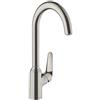 hansgrohe Focus M42 Miscelatore cucina monocomando 220, 1 getto, acciaio inox, 71802800