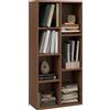 Mobile Libreria A Cubi In Legno Con 7 Ripiani Di Diverse Dimensioni, 50x24x106 Cm, Color Noce