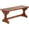 Panca Da Giardino 2 Posti In Legno Di Abete Senza Schienale In Stile Rustico, 114lx40px46a cm
