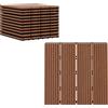 Set 11 Piastrelle Per Esterni Ad Incastro Antiscivolo In Hdpe Riciclato, 30x30x2.2 Cm, Marrone