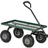 Carrello Da Giardino In Acciaio Con Capacità 150 Kg E Maniglia Rivestita, 94x48.5x100 Cm, Nero E Verde