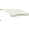 Tenda Da Sole Avvolgibile A Caduta Con Manovella, In Alluminio E Poliestere, 3x2.5m, Bianco