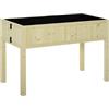 Letto Per Orto Rialzato Pieghevole In Legno Con Fori Di Drenaggio, 115x56x76 Cm, Color Legno