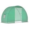 Serra A Tunnel Con Porta Avvolgibile E Finestre, Copertura Pe E Struttura In Acciaio, 1.5x3x2m, Verde