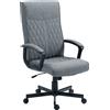 Sedia Da Ufficio Girevole Con Funzione Dondolo E Altezza Regolabile, 65x72x102-112.5cm, Grigio