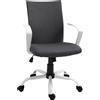Sedia Da Ufficio Ergonomica E Girevole Con Altezza Regolabile, 61x61x89-99 Cm, Grigio Scuro