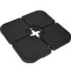 Base Per Ombrellone Set 4 Pezzi In Hdpe Riempibile Con Acqua O Sabbia, 104x104x7.5 Cm, Nera