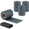 Set 4 Pezzi Frangivista Da Giardino Anti Uv Impermeabile Con Fermagli, In Pp, 140m X 19cm, Grigio