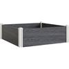 Letto Da Giardino In Vinile Con Fondo Aperto E Design A Incastro, 102x102x33 Cm, Grigio Scuro