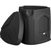 Compostiera Da Giardino 240l Triangolare Girevole Con 66 Prese D'aria E 3 Porte, In Pp, 78x75x78 Cm, Nero