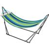 Supporto Con Amaca Autoportante Pieghevole In Cotone E Acciaio, 270x100x94cm