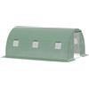 Serra A Tunnel Da Esterno 4.5x3x2m Con Copertura In Pe, Porta Con Cerniera E 6 Finestre, Verde