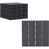 Set 11 Piastrelle Per Esterni Ad Incastro Antiscivolo In Hdpe Riciclato, 30x30x2.2 Cm, Grigio
