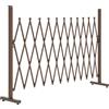 Recinzione Per Giardino A Larghezza Regolabile, In Metallo E Alluminio, 300x31x103.5 Cm, Marrone Scuro