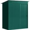 Casetta Da Giardino In Metallo Con Prese D'aria E Porta Scorrevole, 159x106x181 Cm, Verde
