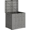 Baule Da Giardino 114l In Resina Impermeabile E Anti Uv Con Chiusura A Chiave, 56x44x54 Cm, Grigio