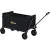 Carrello Da Giardino Da 180l Pieghevole Con Pannello Apribile, In Acciaio E Poliestere, 90x48x62 Cm, Nero