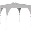 Gazebo Pieghevole 3x3 M Con Prese D'aria, Sacchi Di Sabbia E Borsa, In Tessuto Oxford E Metallo, Grigio Scuro