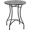 Tavolino Da Giardino Ed Esterno In Metallo E Ceramica Nero