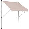 Tenda Da Sole 2x1.5 M Per Esterno A Rullo Con Manovella E Angolazione Regolabile, Beige
