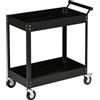 Carrello Porta Attrezzi A 2 Ripiani In Acciaio, 84.5x38x84cm, Nero